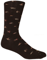 Brown fishing lure crew socks